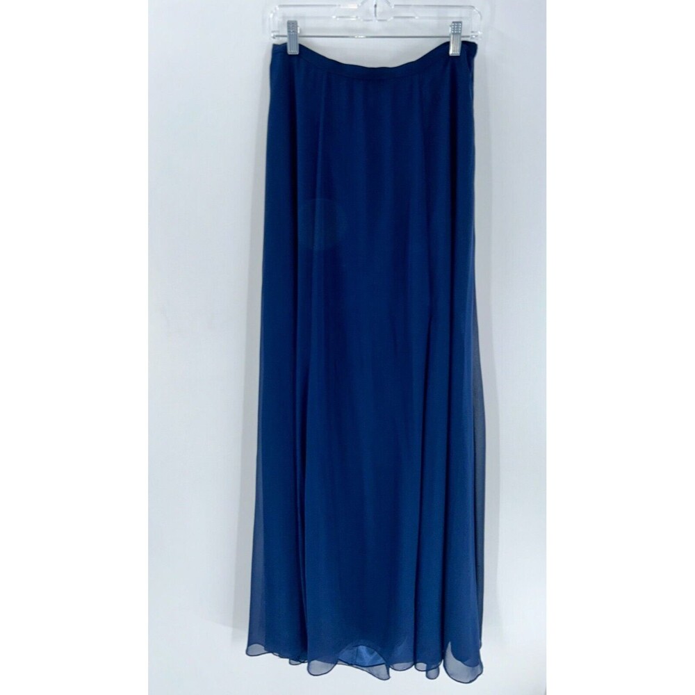 Women's Theia Bridesmaid Formal Blue Maxi Skirt Size 10